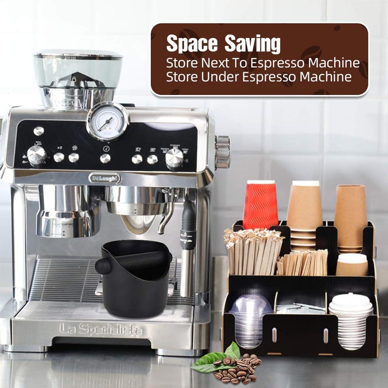 AIFUSI Espresso Knock Box, 4.4 Inch Coffee Knock Box Espresso Dump Bin For Coffee Grounds with Removable Knock Bar and Non-Slip Base Shock-Absorbent Durable Barista Style - Image 2